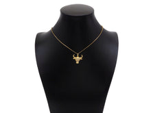 Load image into Gallery viewer, CZ Micro Pave Bull's Head Shape Pendant/Charm,Cubic Zirconia Dainty Gold Charm, Necklace Bracelet Charm Pendant,20x18mm, Sku#F1384