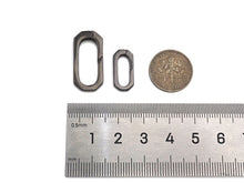 Load image into Gallery viewer, 12x25/8x17mm Spring Gate, Gold/Silver/Gunmental Oval Clasp, Snap Clip Trigger Clasp, Spring Buckle for Chain Purse Key Jewelery, Sku#H321
