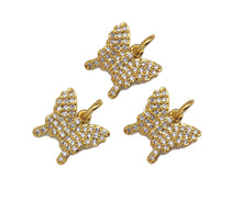 Load image into Gallery viewer, 18k Dainty Gold Butterfly Charms, Butterfly Charms, Gold Butterfly Pendant, Butterfly Necklace Bracelets Charms, 13x12mm, Sku#F1310