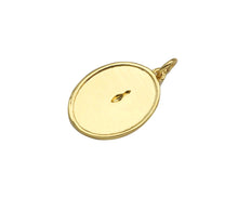 Load image into Gallery viewer, 18K Dainty Gold Eagle On Oval Shape Pendant/Charm,Eagle Medallion Charm, Necklace Bracelet Charm Pendant, 20x14mm, Sku#F1363