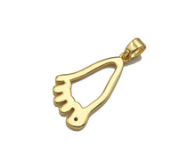 Load image into Gallery viewer, CZ Micro Pave Foot Shape Pendant,18K Gold Feet Charm, Necklace Bracelet Charm Pendant,16x27mm,Sku#FH159