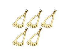 Load image into Gallery viewer, CZ Micro Pave Foot Shape Pendant,18K Gold Feet Charm, Necklace Bracelet Charm Pendant,16x27mm,Sku#FH159