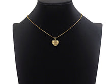 Load image into Gallery viewer, Dainty Gold Rose Flower On Heart Shape Charms,  15x14mm, Sku#F1296C