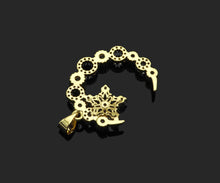 Load image into Gallery viewer, CZ Micro Pave Moon and Five Point Star Shape Pendant, Sku#F1395C