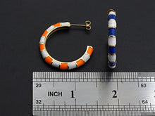 Load image into Gallery viewer, Enamel Round Ring Hoop Earring ,Sku#J155