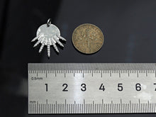 Load image into Gallery viewer, CZ Micro Pave Be the Light Spike Coin Pendant/Charm,sku#L375