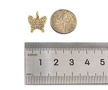 Load image into Gallery viewer, 18k Dainty Gold Butterfly Charms, Butterfly Charms, Gold Butterfly Pendant, Butterfly Necklace Bracelets Charms, 13x12mm, Sku#F1310