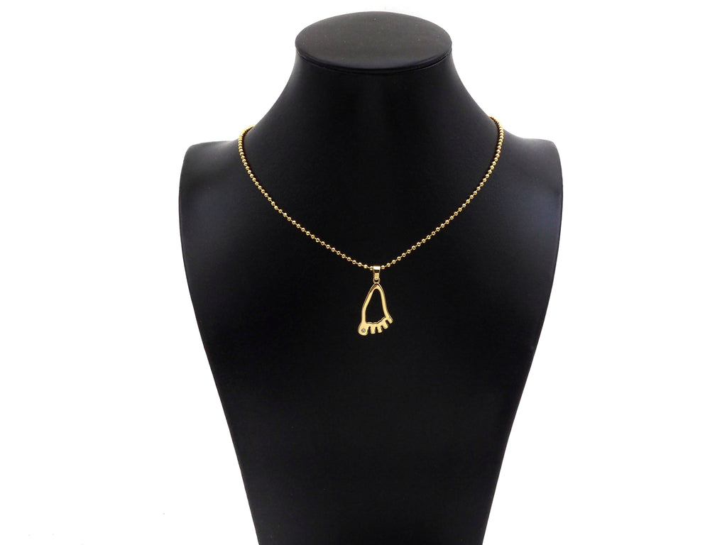 CZ Micro Pave Foot Shape Pendant,18K Gold Feet Charm, Necklace Bracelet Charm Pendant,16x27mm,Sku#FH159