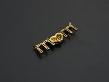 Load image into Gallery viewer, CZ Micro Pave Mom Alphabet With Heart Pendant/Charm,Cubic Zirconia Paved Charm, Necklace Bracelet Charm Pendant, 8x28mm,sku#F1132