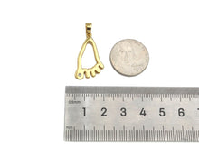 Load image into Gallery viewer, CZ Micro Pave Foot Shape Pendant,18K Gold Feet Charm, Necklace Bracelet Charm Pendant,16x27mm,Sku#FH159
