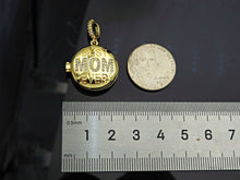 Load image into Gallery viewer, CZ Micro Pave Mom On Open-Up Round Box Shape Pendant, 22x23mm,Sku#F1405C