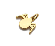 Load image into Gallery viewer, Enamel Teardrop With Angel Wing Shape Cubic Zirconia Charm, Necklace Bracelet Eearring Charm in Gold/Silver,14x11mm,sku#L325