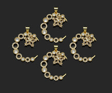 Load image into Gallery viewer, CZ Micro Pave Moon and Five Point Star Shape Pendant, Sku#F1395C