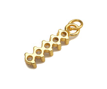 Load image into Gallery viewer, CZ Micro Pave Dainty Gold Bar Diamond Charms, Dainty Charms,Gold Big CZ Charm Pendant,Long Bar Necklace Charms, 5x21mm, Sku#F1342