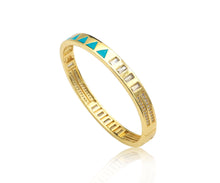 Load image into Gallery viewer, Colorful Enamel Triangle Patten Bracelet, Sku#X206