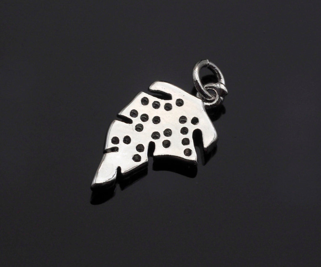 Dainty Gold Silver Leaf Charms, Dainty Charms, Gold Leaf Pendant, Leaf Bracelet Necklace Charms, 9x15mm, Sku#F1311