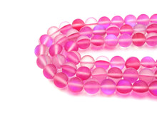 Load image into Gallery viewer, Matte HOT PINK Spectrolite Aura Quartz Beads,  Matte Round 6