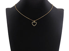 Load image into Gallery viewer, Clear CZ Micro Pave Open Heart Shape Pendant/Charm, Heart Cubic Zirconia Pendant, Silver/Gold/Rose Gold Tone,15x21mm,Sku#FH19