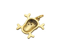 Load image into Gallery viewer, CZ Micro Pave Pirate Skull Shape Pendant,18K Gold Pirate Charm, Necklace Bracelet Charm Pendant,13x13mm,Sku#FH160