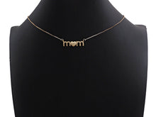 Load image into Gallery viewer, CZ Micro Pave Mom Alphabet With Heart Pendant/Charm,Cubic Zirconia Paved Charm, Necklace Bracelet Charm Pendant, 8x28mm,sku#F1132