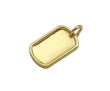 Load image into Gallery viewer, 18K Dainty Gold Cross On Rectangle Shape Pendant/Charm,Cross Medallion Charm, Necklace Bracelet Charm Pendant,15x10mm, Sku#F1364