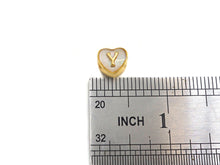 Load image into Gallery viewer, New Trendy Gold Mother of Pearl  A-Z 26 Initials Letter Heart Space Beads, Initial Letter Beads, 7x9x10mm,sku#G420