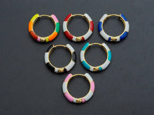 Load image into Gallery viewer, Colorful Enamel Round Ring Latch Back Earring,SKU#J156C