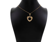 Load image into Gallery viewer, CZ Micro Pave Round Hollow Out Heart Pendant/Charm, Bracelet Necklace CZ Heart Pendant Charm, Silver/Gold Tone,25x24mm,Sku#L459