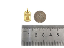 Load image into Gallery viewer, 18K Dainty Gold Cross On Rectangle Shape Pendant/Charm,Cross Medallion Charm, Necklace Bracelet Charm Pendant,15x10mm, Sku#F1364