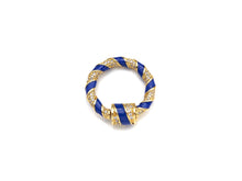 Load image into Gallery viewer, Colorful Enamel Pave Round Ring Shape Clasp, Carabiner Clasp, Ring Connector, Charm Holder, 23.5mm, sku#H265