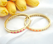 Load image into Gallery viewer, Colorful Enamel Triangle Patten Bracelet, Sku#X206