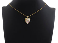 Load image into Gallery viewer, Enamel Colorful Rainbow Heart Shape Pendant,CZ Micro Pave Oil Drop pendant,Enamel pendant,Enamel Jewelry, 19x23mm,sku#F1070