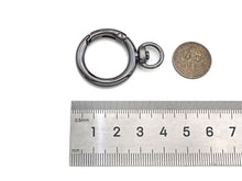 Load image into Gallery viewer, 28mm Round Buckle Spring Gate, Gold/Silver/Gunmental/Rose Gold Clasp, Snap Clip Clasp, Spring Buckle for Purse Key Jewelery, sku#H313