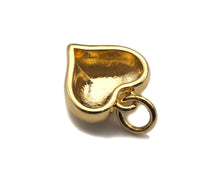 Load image into Gallery viewer, Gold silver Puffy Heart charm, sku#L377