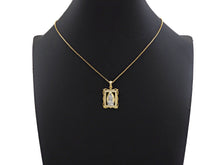Load image into Gallery viewer, CZ Micro Pave Virgin Mary On European Rectangular Frame Charms, Dural Color Pendant,Sku#F1275C