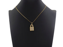 Load image into Gallery viewer, CZ Micro Pave Lock Shape Pendant, Dainty Gold Silver Lock Charm, Necklace Bracelet Charm Pendant,16x25mm,Sku#F1255