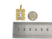 Load image into Gallery viewer, CZ Micro Pave Virgin Mary On European Rectangular Frame Charms, Dural Color Pendant,Sku#F1275C