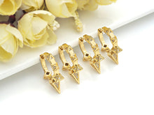 Load image into Gallery viewer, CZ Spike Huggie Earrings, Sku#J306