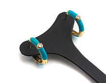 Load image into Gallery viewer, Colorful Enamel Round Latch Back Earrings, Sku#J158