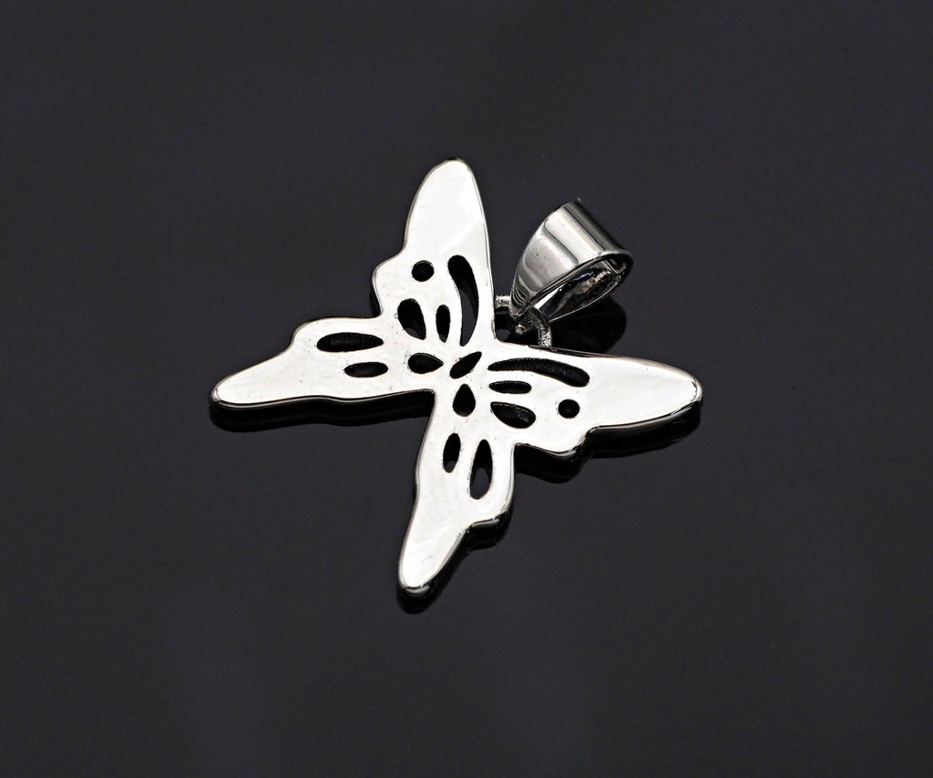18K Gold Silver Butterfly Charms, Dainty Charms, Butterfly Pendant, Butterfly Necklace Charms, 17mm, Sku#F1298