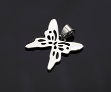 Load image into Gallery viewer, 18K Gold Silver Butterfly Charms, Dainty Charms, Butterfly Pendant, Butterfly Necklace Charms, 17mm, Sku#F1298