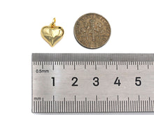 Load image into Gallery viewer, Gold silver Puffy Heart charm, sku#L377
