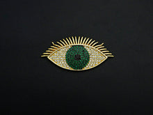 Load image into Gallery viewer, CZ Micro Pave Cobalt/Fuchsia/Green Evil Eye Pendant, SKU#F1134C