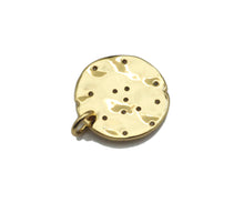Load image into Gallery viewer, Pave Multi Stars Hammered Coin Pendant/Charm, Sku#L403