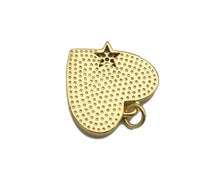 Load image into Gallery viewer, Clear Micro Pave CZ  Star On Enamel Heart Pendant with Gold Finish,Red Blue White Enamel Heart, Colorful Enamel Heart, 20x20mm, sku#LK164