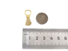 Load image into Gallery viewer, CZ Micro Pave Zip-top Can Shape Pendant/Charm,Cubic Zirconia Dainty Gold Charm, Necklace Bracelet Charm Pendant,9x23mm, Sku#F1386