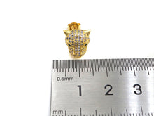 Load image into Gallery viewer, CZ Micro Pave Leopard earrings, Leopard stud earrings, Panther gold earrings, trendy earrings, 11mm, sku#J282