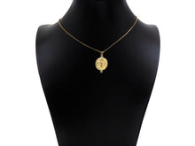 Load image into Gallery viewer, CZ Micro Pave Bee Crown On Round Coin Pendant/Charm, Bracelet Necklace CZ  Round Pendant Charm, Silver/Gold Tone,18x26mm,Sku#L460