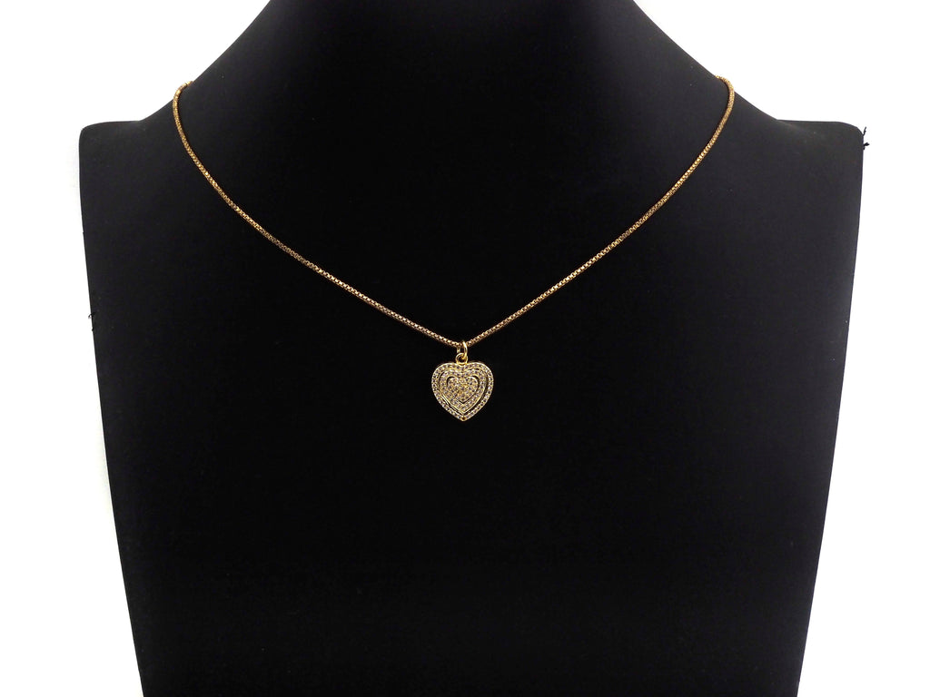 CZ Micro Pave Circled Heart Shaped Pendant/Charm, Heart Cubic Zirconia Pendant Charm, 15x22mm,sku#FH21