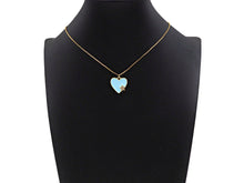 Load image into Gallery viewer, Clear Micro Pave CZ  Star On Enamel Heart Pendant with Gold Finish,Red Blue White Enamel Heart, Colorful Enamel Heart, 20x20mm, sku#LK164